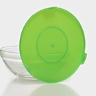 УЦЕНКА Набор стеклянных салатников Доляна «Классика», с крышками, 5 предметов: 900 мл (17×7.6 см), 500 мл (16×6 см), 350 мл (12.5×5.4 см), 200 мл (10.5×4.5 см), 130 мл (9×3.7 см), цвет зелёный - Фото 5