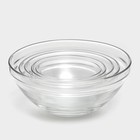 УЦЕНКА Набор стеклянных салатников Доляна «Классика», с крышками, 5 предметов: 900 мл (17×7.6 см), 500 мл (16×6 см), 350 мл (12.5×5.4 см), 200 мл (10.5×4.5 см), 130 мл (9×3.7 см), цвет зелёный - Фото 9