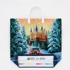 Пакет подарочный новогодний «Сказочный путь», полиэтиленовый с пластиковой ручкой, 38×35 см, 90 мкм - Фото 3
