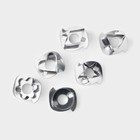 Форма для печенья Доляна, 5 насадок, серебристая - Фото 5