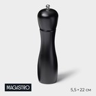Мельница для специй Magistro Softline, 22 см, чёрная - Фото 1