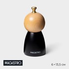 Мельница для специй Magistro Ollander, 13,5 см, цвет чёрный - фото 322149471