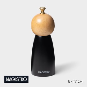 Мельница для специй Magistro Ollander, 17 см, цвет чёрный 10174765