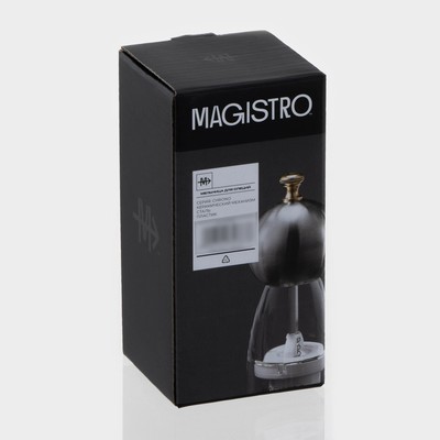 Мельница для специй Magistro Chrono, 13.5 см, металлик