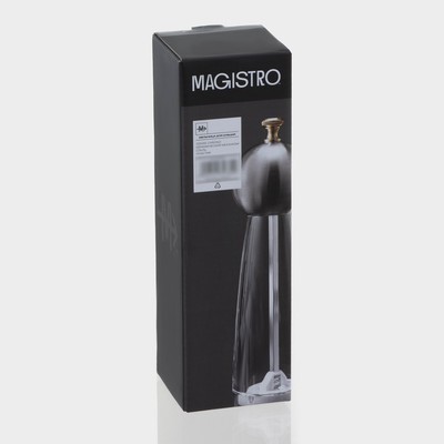 Мельница для специй Magistro Chrono, 22 см, металлик