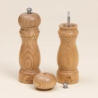Набор мельниц для специй SL Home «Тренто», 2 шт., 17 см, бежевый - Фото 5