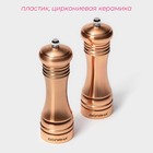 Набор мельниц для специй Доляна «Медиал», 2 шт., 16.2 см, цвет медный - Фото 2