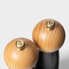 Набор мельниц для специй Magistro Ollander, 2 шт., 27 см, чёрный - Фото 3