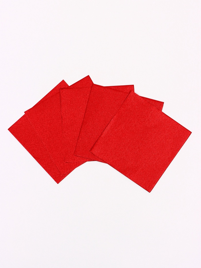 Фольга для конфет 10×10 см 100 шт., красная, фактура №1 - Фото 1