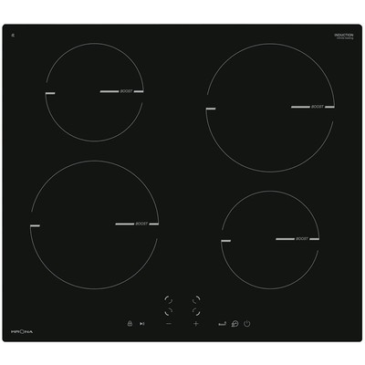 Варочная поверхность KRONA MAGIER 60 BL 4BTK, индукционная, 4 конфорки, сенсор, чёрная