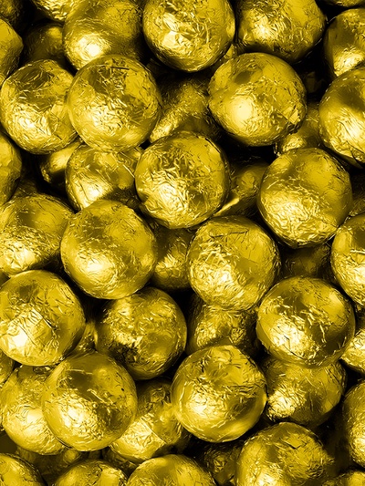 Фольга для конфет 10×10 см 100 шт., лимонное золото, фактура №2