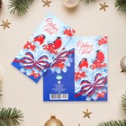 Открытка-евро "С Новым Годом!" снегири, триколор, 11 х 21,5 см (комплект 10 шт) - фото 26035908
