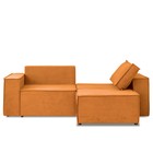 Диван – кровать «Виго», механизм еврокнижка, НПБ, велюр, цвет оранжевый - Фото 2