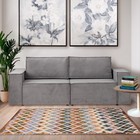 Диван трансформер «Виго», механизм еврокнижка, НПБ, велюр, цвет серый - фото 14597731