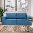 Диван – кровать «Виго», механизм еврокнижка, НПБ, велюр, цвет синий - Фото 5