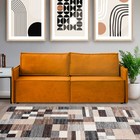 Диван – кровать «Виго 2», механизм еврокнижка, НПБ, велюр, цвет оранжевый - Фото 1