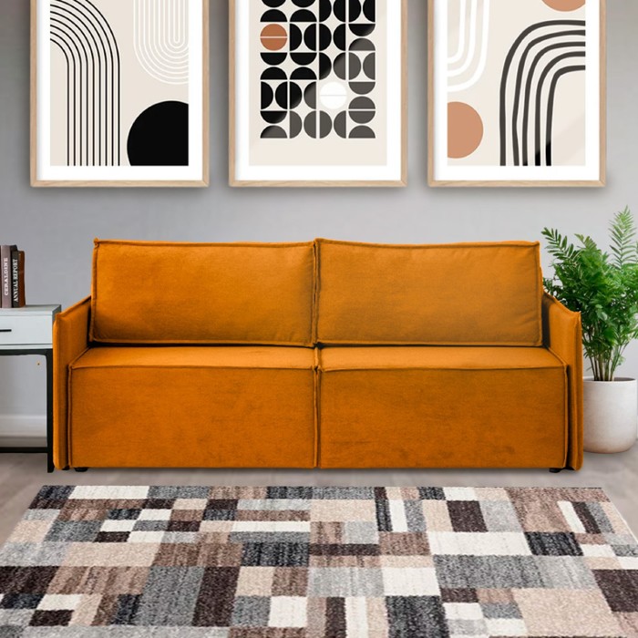 Диван – кровать «Виго 2», механизм еврокнижка, НПБ, велюр, цвет оранжевый - Фото 1