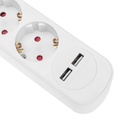 Удлинитель STANDARD 3 гнезда, 1,5м, 3х1,0мм², с/з, с выключателем, 2 USB, белый REXANT - фото 51682356 Удлинитель STANDARD 3 гнезда, 1,5м, 3х1,0мм², с/з, с выключателем, 2 USB, белый REXANT - фото 51682356