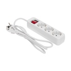 Удлинитель STANDARD 3 гнезда, 1,5м, 3х1,0мм², с/з, с выключателем, белый REXANT - фото 51682368