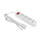 Удлинитель STANDARD 3 гнезда, 3м, 3х1,0мм², с/з, с выключателем, 2 USB, белый REXANT - фото 51682390 Удлинитель STANDARD 3 гнезда, 3м, 3х1,0мм², с/з, с выключателем, 2 USB, белый REXANT - фото 51682390