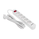 Удлинитель STANDARD 5 гнезд, 5м, 3х1,0мм², с/з, с выключателем, 2 USB, белый REXANT - фото 51682536