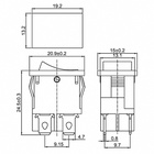 Выключатель клавишный 250V 6А (4с) ON-OFF черный Mini (RWB-208, SC-768) REXANT - Фото 2