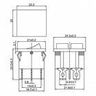 Выключатель клавишный 250V 6А (6с) ON-OFF красный с подсветкой ДВОЙНОЙ Mini (RWB-305) REXANT   10806 - Фото 2