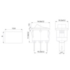 Переключатель клавишный 250V 3А (3с) ON-ON красный Micro (RWB-102) REXANT - Фото 2