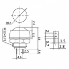 Выключатель-кнопка  250V 1А (2с) OFF-(ON)  Б/Фикс  желтая  Micro (PBS-33В)  REXANT - Фото 2