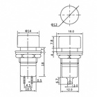 Выключатель-кнопка 250V 1А (2с) ON-OFF красная (PBS-16А) REXANT - Фото 2