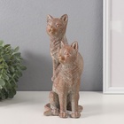 Сувенир полистоун "Две кошечки" беж 11,5х10,8х22,5 см - фото 809716054