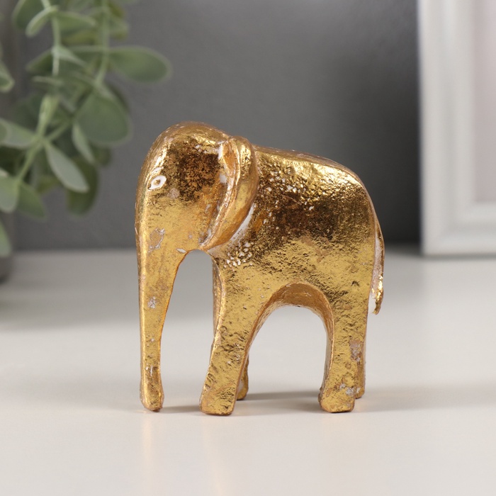 Фигурка полистоун «Абстракция. Золотой слон», 7.2×5.2×8 см