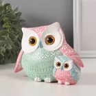 Фигурка полистоун «Цветной филин с птенцом», узоры, 15.2×6×11 см - Фото 4