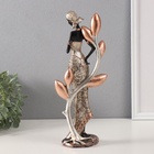 Фигурка полистоун «Африканка с цветком у дерева с зеркальными листьями», 13×9×32 см - Фото 3