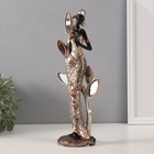 Фигурка полистоун «Африканка с цветком у дерева с зеркальными листьями», 13×9×32 см - Фото 4