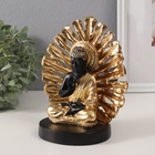 Фигурка полистоун «Будда. Пальмовый лист», золото и чёрный, 14.5×9×17.5 см - Фото 4