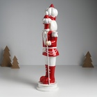 Фигурка полистоун «Щелкунчик в красно-белом мундире, с пикой», 11×11.5×36.5 см - Фото 3