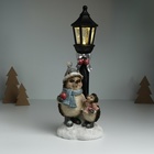 Фигурка светящаяся «Ёжики в зимних нарядах у фонарного столба», 12.5×10.5×31.5 см - Фото 2
