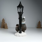 Фигурка светящаяся «Ёжики в зимних нарядах у фонарного столба», 12.5×10.5×31.5 см - Фото 5