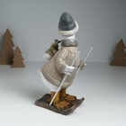 Фигурка полистоун «Гусь на лыжах, с гусёнком на спине», серо-бежевый, 9.5×13.5×23.5 см - Фото 4