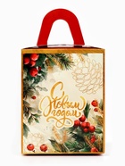 Коробка для 1 капкейка подарочная новогодняя упаковка "Время Чудес и подарков", 9,2 х 9,2 х 11 см. Новый год (5 шт) - фото 809280515