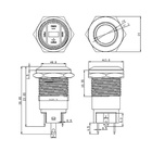 Кнопка антивандальная Ø12 12В(LED) Б/Фикс (4с) OFF-(ON) красная (A-12-C2) REXANT - Фото 5