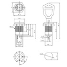 Выключатель ключ Ø12 250V 0.5А (2с) ON-OFF (K12-01)  REXANT - Фото 5