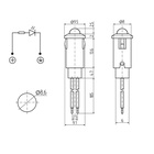 Индикатор Ø8 12В с проводом желтый LED (WL-04)  REXANT - Фото 2