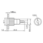 Индикатор металл Ø8 12В белый LED (GQ8F-D)  REXANT - Фото 4