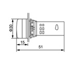 Индикатор значения напряжения желтый VD22 70-500 В - Фото 5