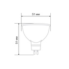 Лампа светодиодная Рефлектор MR16 9,5Вт 808Лм GU5.3 AC/DC 12В 6500K холодный свет, низковольтная - Фото 2