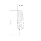 Лампа светодиодная капсульного типа JC-SILICON G4 220В 2Вт 6500K холодный свет (силикон) REXANT - Фото 2