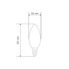 Лампа филаментная Свеча CN35 7,5Вт 600Лм 2700K E14 диммируемая, прозрачная колба REXANT - Фото 3