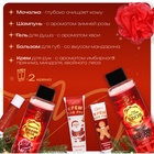 Новогодний подарочный набор косметики SB BEAUTY, гель для душа, бальзам для губ, крем, шампунь, мочалка, новогодний аромат - Фото 2